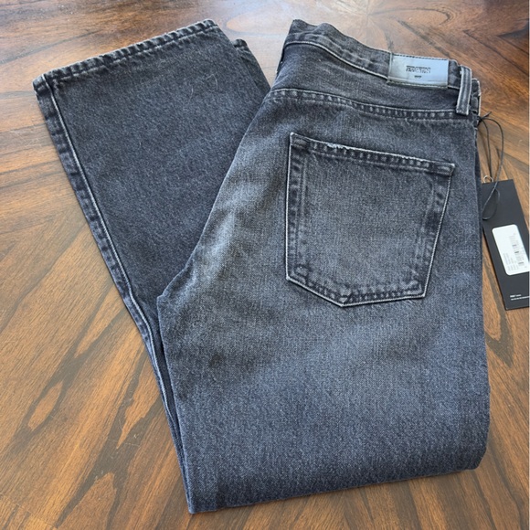NWT Edwin Denim Black Irony Jeans Tash Crop Button-Front Size 29 - Picture 1 of 15